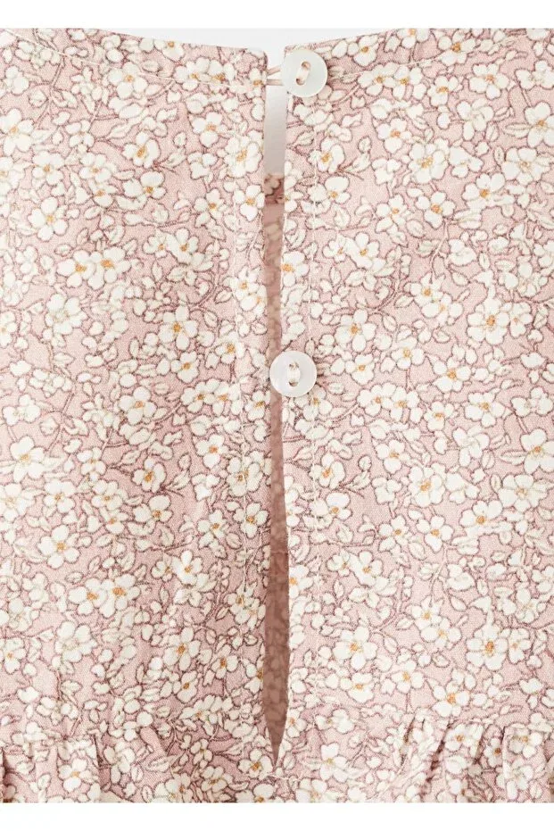 Детское платье для девочек с принтом Mango Baby, Pink — фото 4
