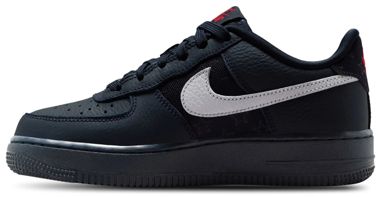 Кроссовки для мальчиков Air Force 1 WC2 Nike, цвет Dark Obsidian/Black/White — фото 2