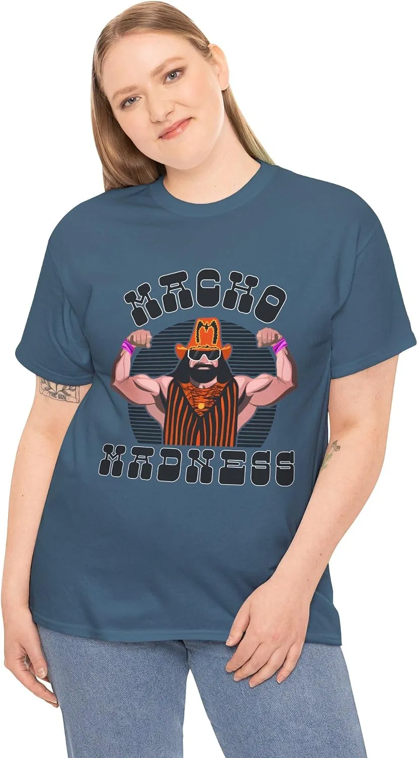 Унисекс футболка с принтом Macho Man Gildan 5000, Indigo Blue — фото 2