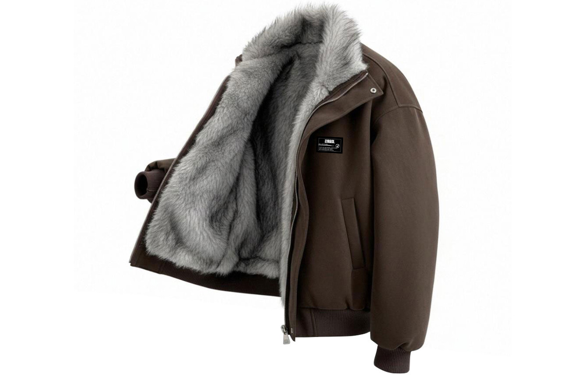 

Пуховик Unisex Stand Collar Thickened ZIAREL, коричневый