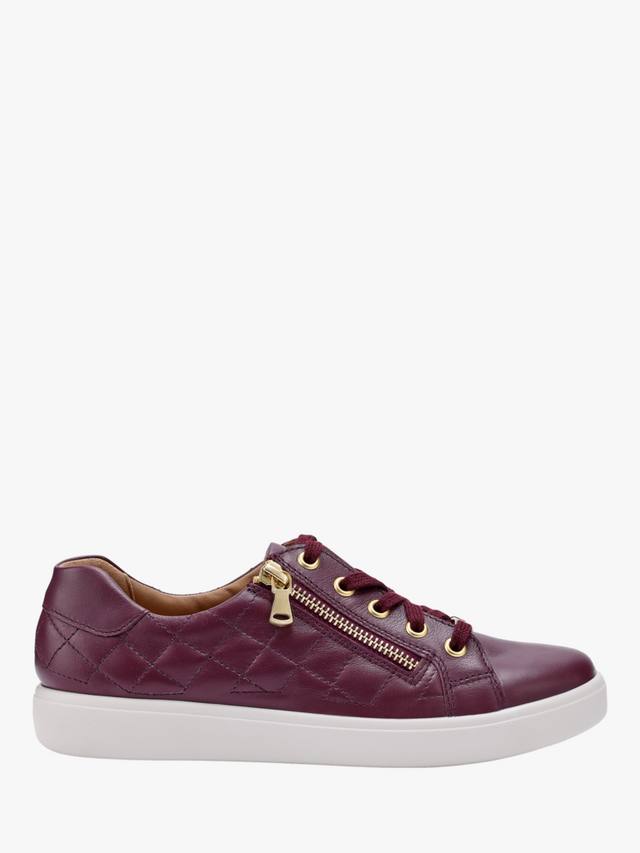 Wonder Quilted кожаные туфли с металлическими люверсами Hotter, Dark Cherry