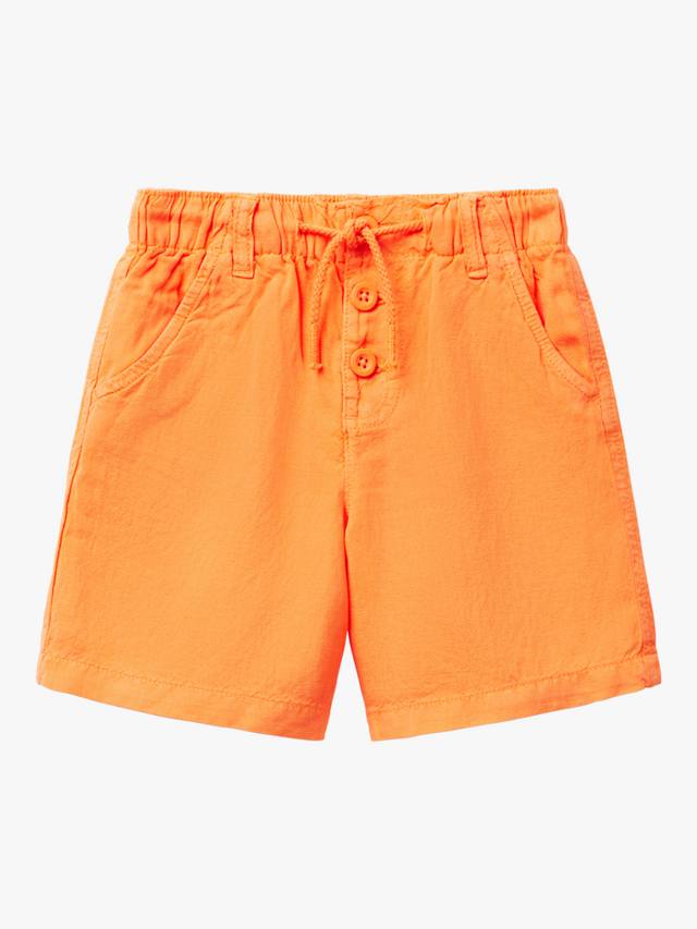 

Детские льняные шорты с кулиской Benetton, Orange