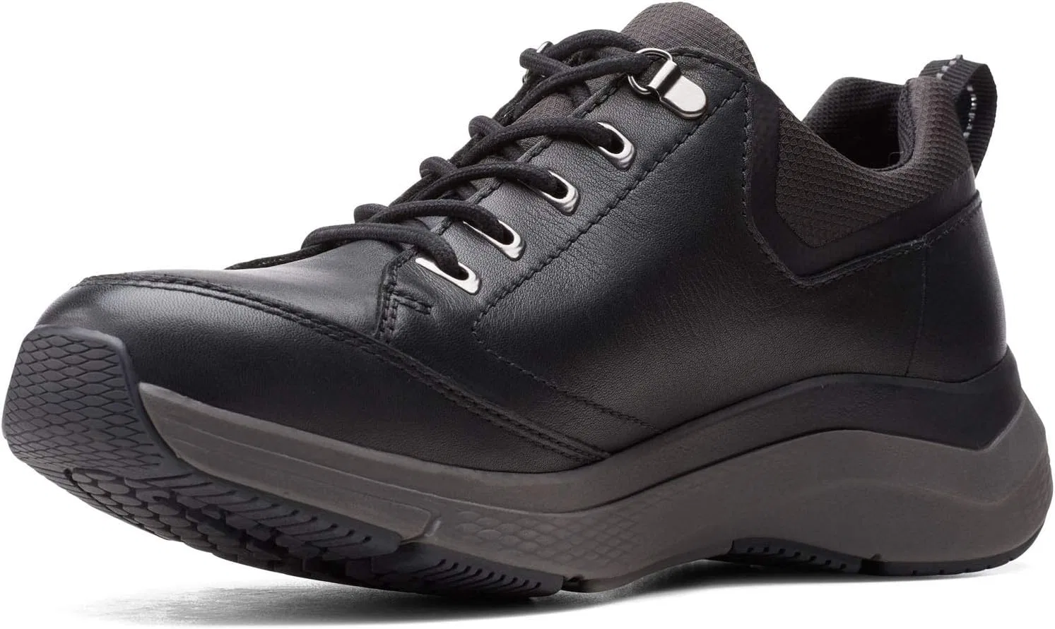 Мужские оксфорды Clarks Waves, черная зернистая кожа