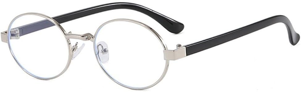 

Винтажные маленькие металлические овальные женские солнцезащитные очки, модные прозрачные градиентные линзы, защита от УФ-излучения UV400, мужские солнцезащитные очки в стиле панк SKFGNX, Silver Black Clear