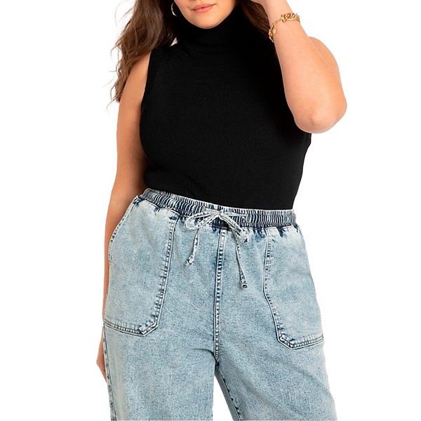 

Женский свитер-водолазка plus size Eloquii, Totally Black