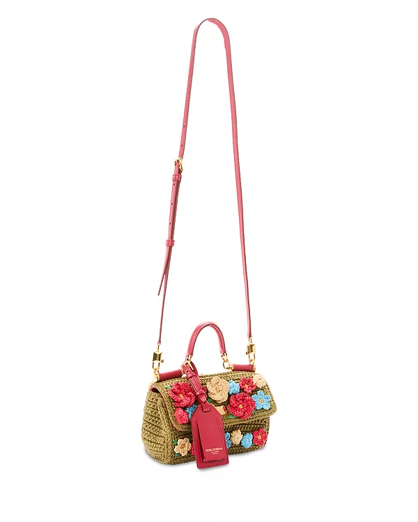 Моя сумка с верхней ручкой, связанная крючком в сицилийском стиле. Dolce & Gabbana, мультиколор — фото 3