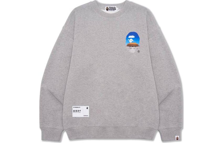 Толстовка Bape Ape World Series для мужчин A Bathing Ape, серый — фото 2