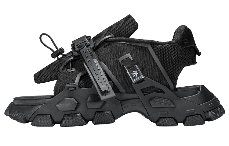 NORVINCY Роскошные уличные пляжные сандалии Black Warrior унисекс
