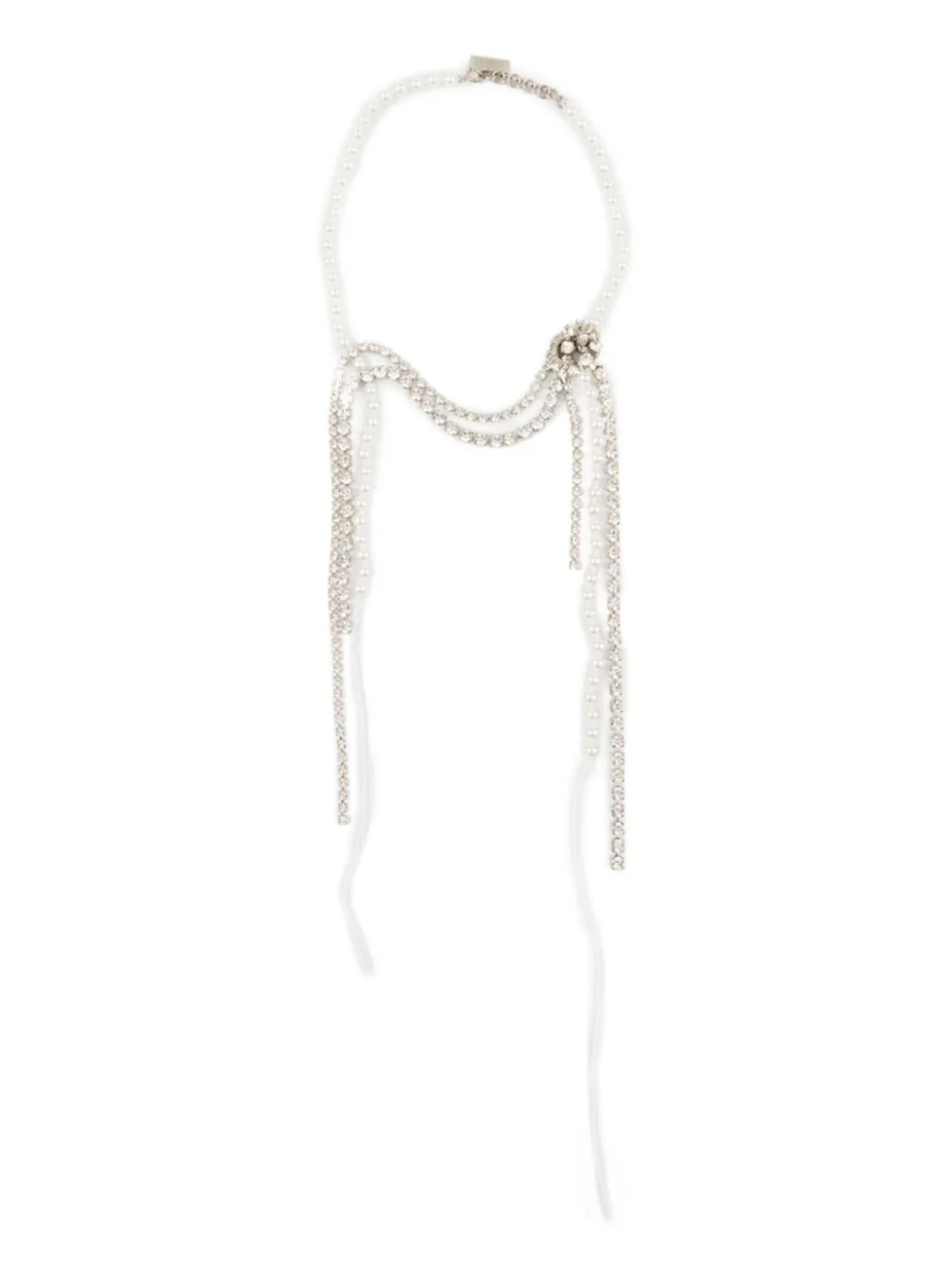 

Колье с кристаллами MM6 Maison Margiela, серебряный