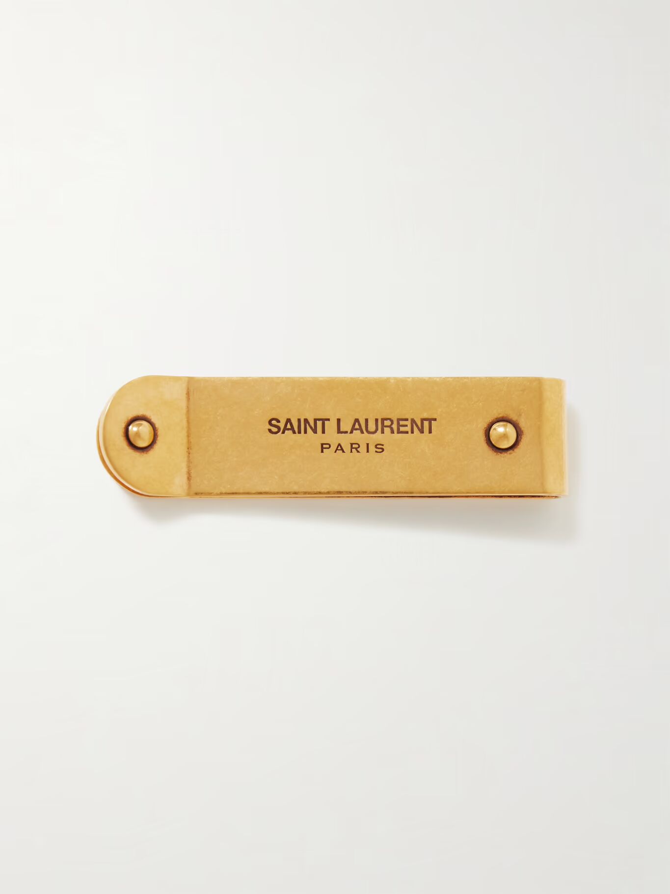 Зажим для денег золотистого цвета SAINT LAURENT, золотой — фото 3