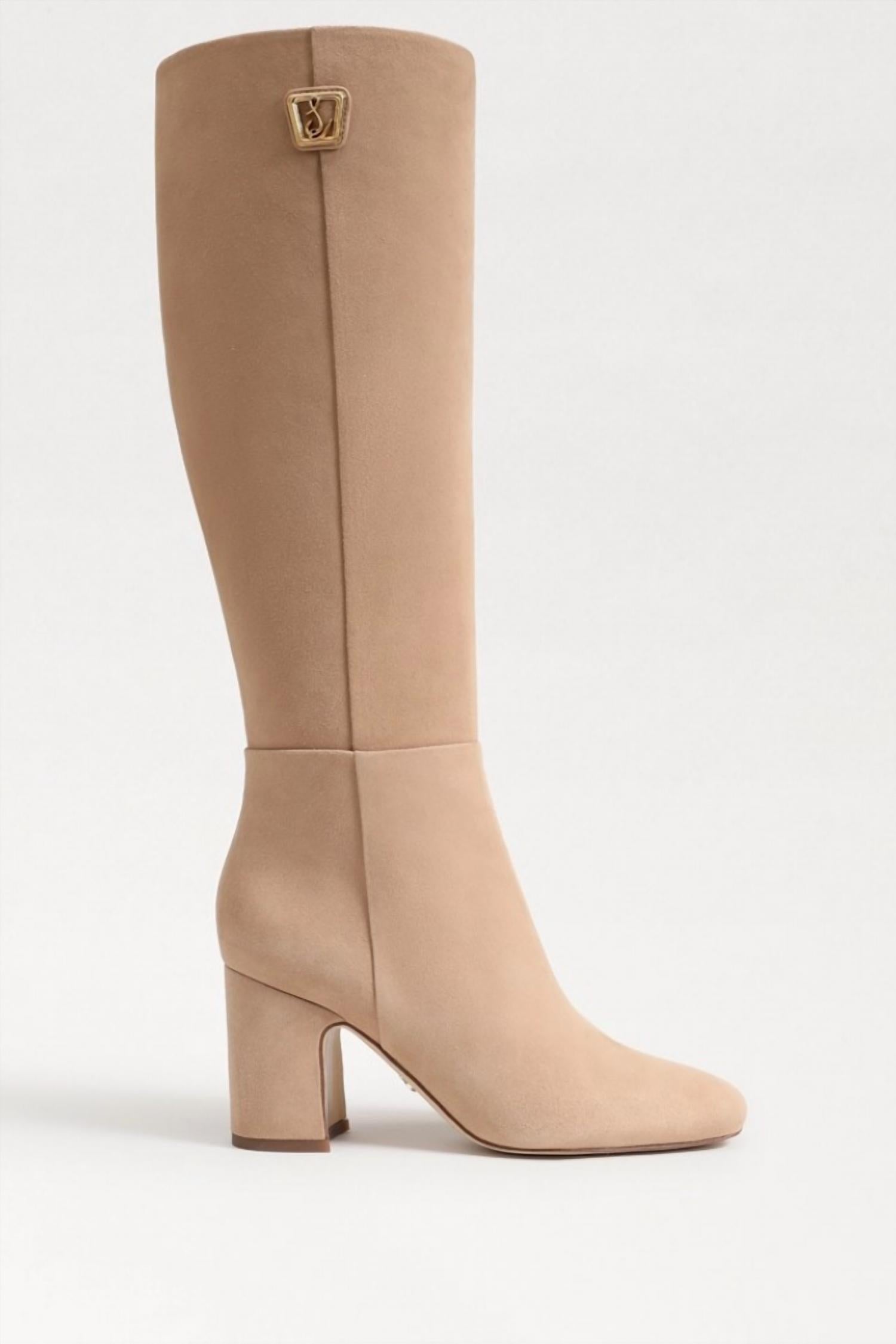 Женские высокие ботинки Faren до колена в светло-карамельном цвете Sam Edelman, Light Caramel — фото 2