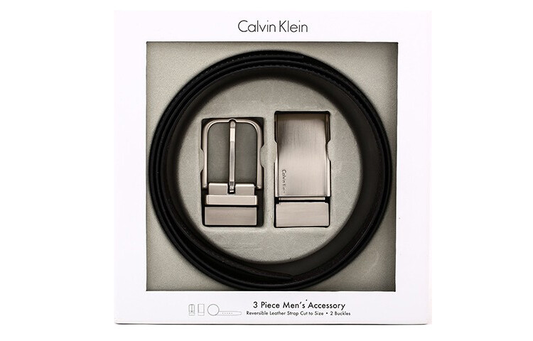 

Мужской кожаный ремень Calvin Klein, Черный