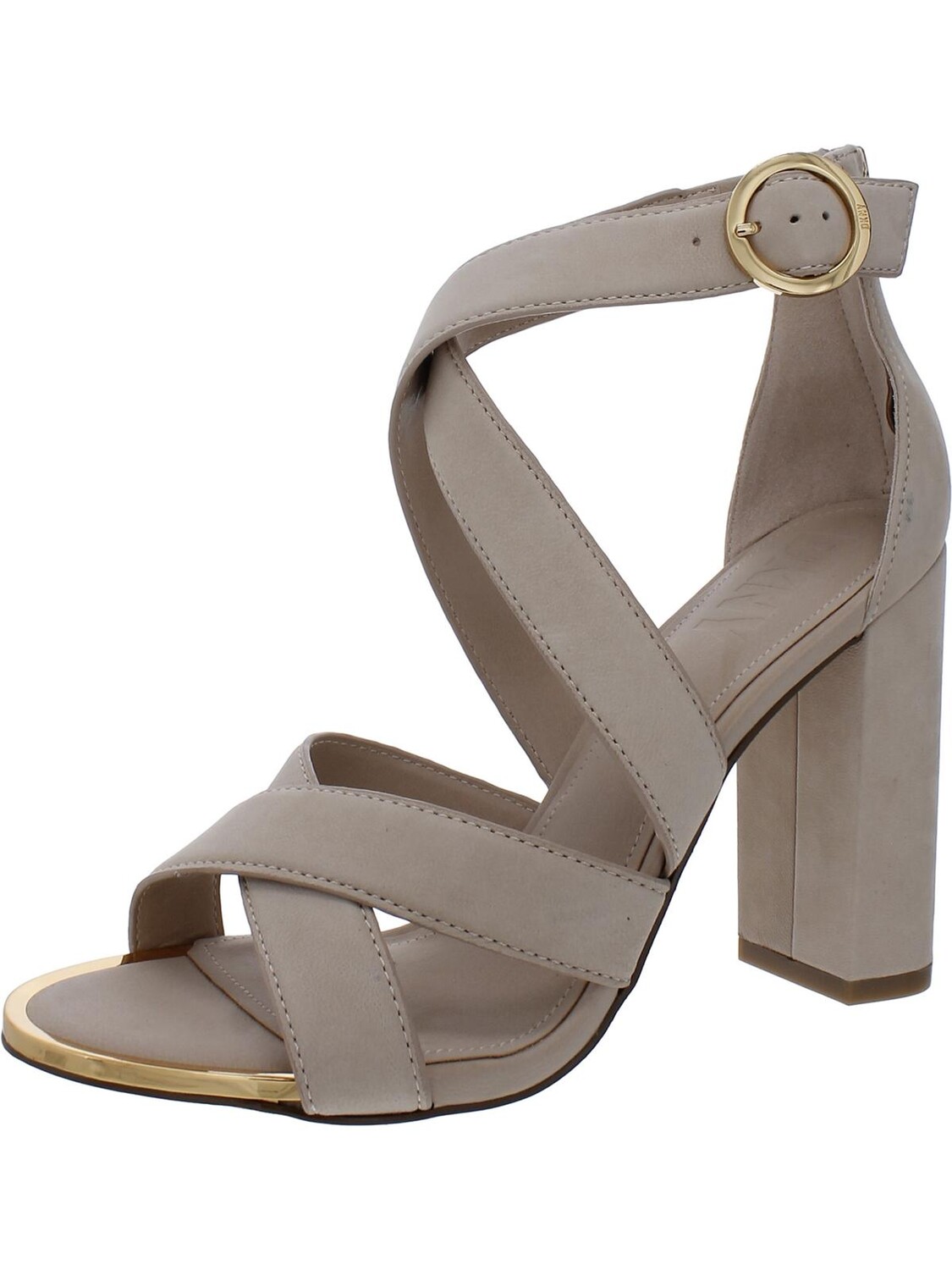 

Женские кожаные сандалии Emelen с ремешками на щиколотке DKNY, цвет Soft Nubuck Melrose