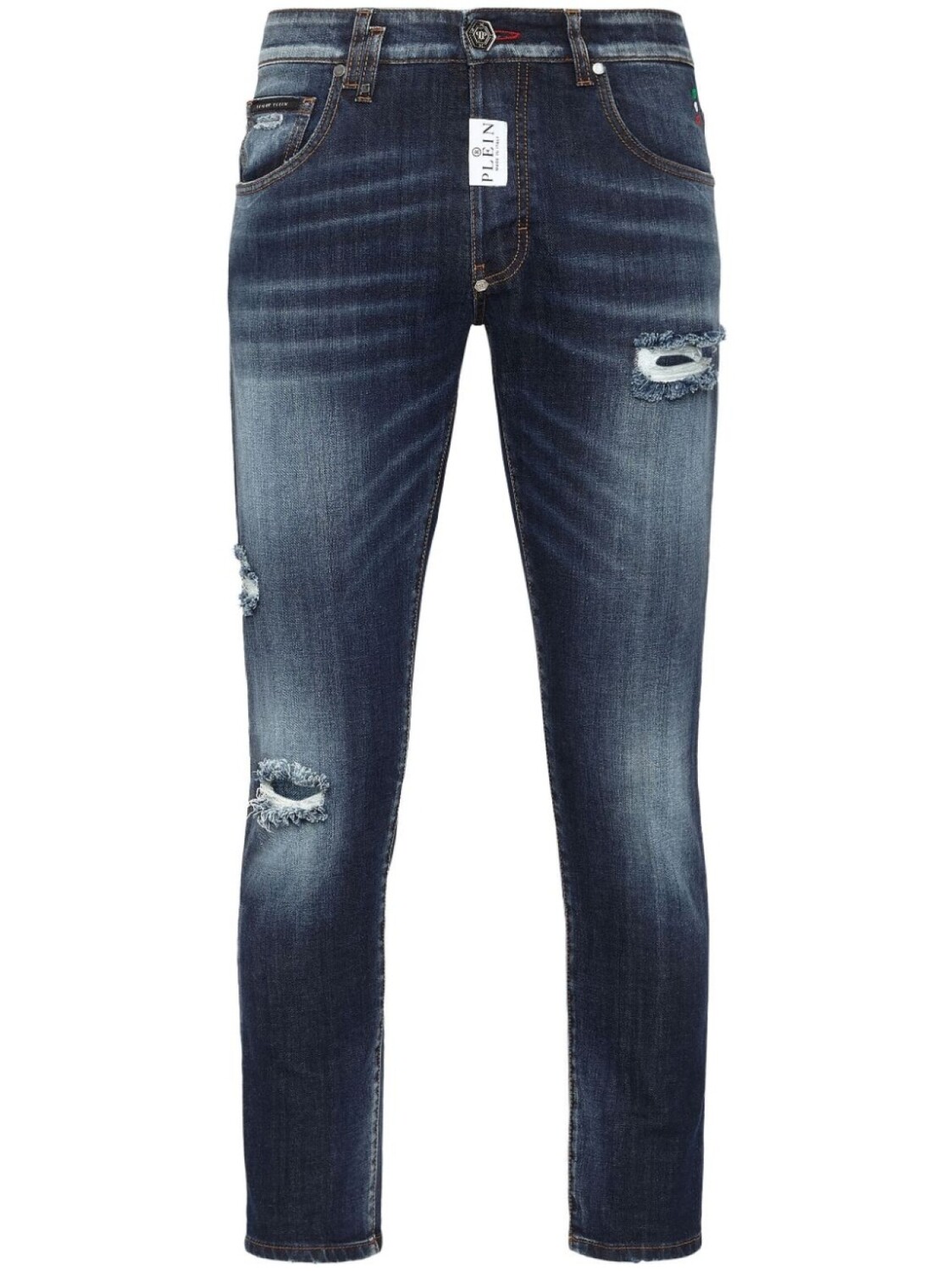 

Philipp Plein джинсы скинни с логотипом, синий