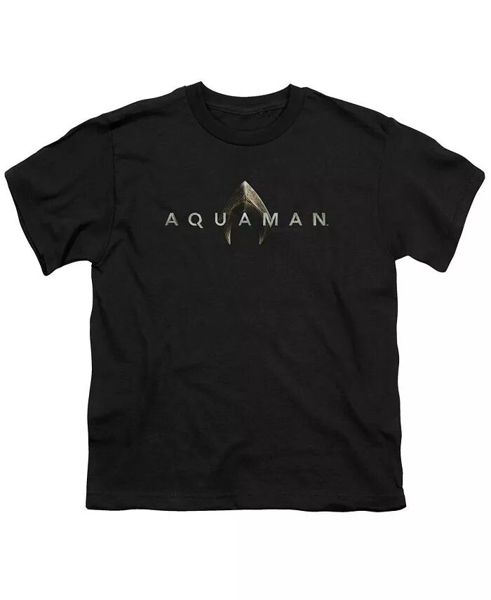 

Футболка с коротким рукавом и логотипом для мальчиков Aquaman Movie, черный