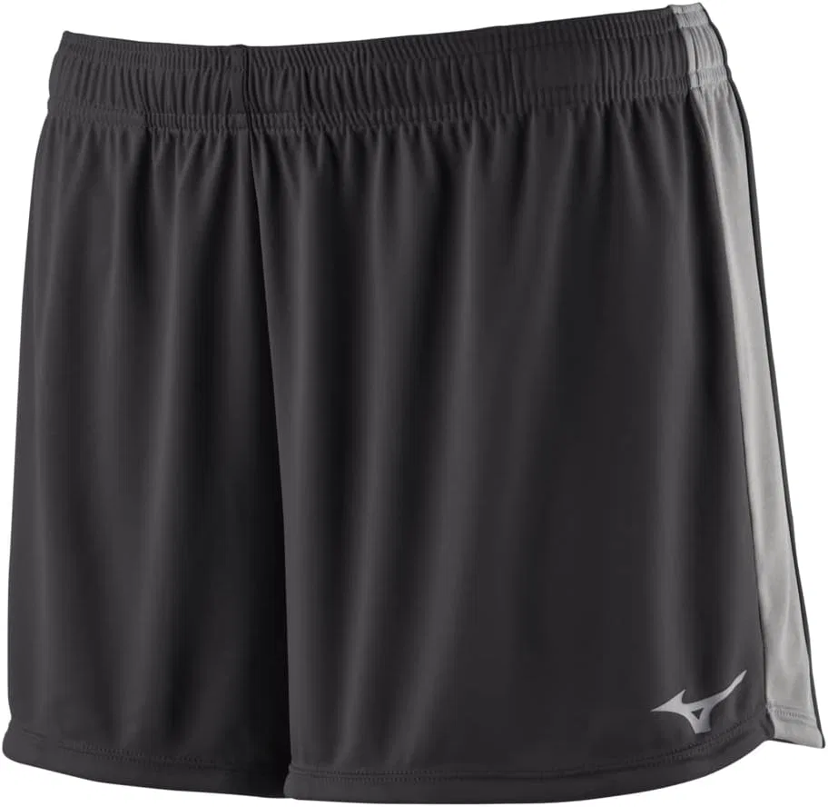 Шорты Mizuno Girls' Girls Icon 3 дюйма, Black-Charcoal