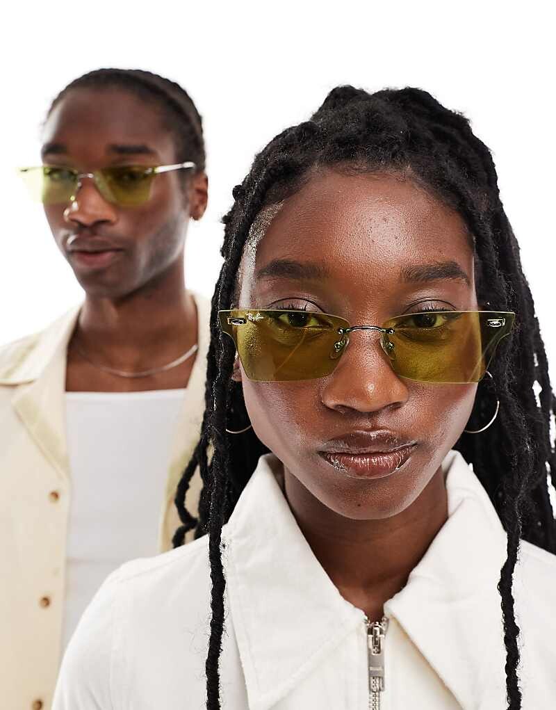 

Солнцезащитные очки Ray-Ban – Xime – зелёного металла с серебряными вставками