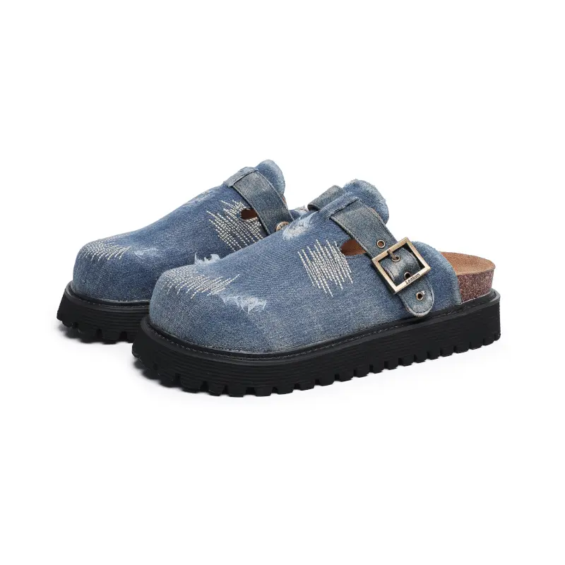 Сабо с закрытым носком унисекс Angelmix, цвет Denim Blue — фото 2