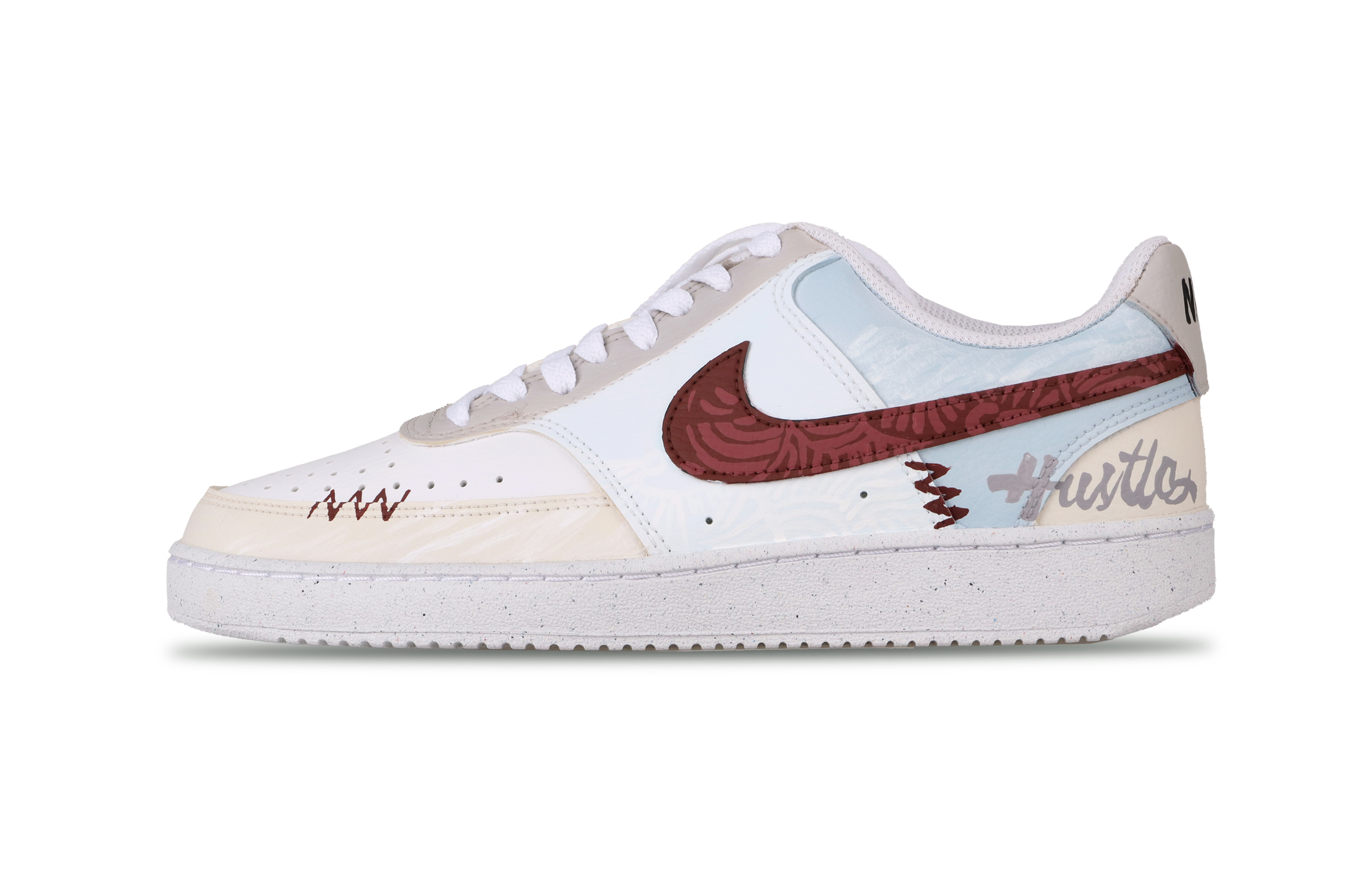 

Nike Кроссовки для скейтбординга Court Vision 1 Sea, устойчивые к истиранию, низкие, мужские, бежево-синие