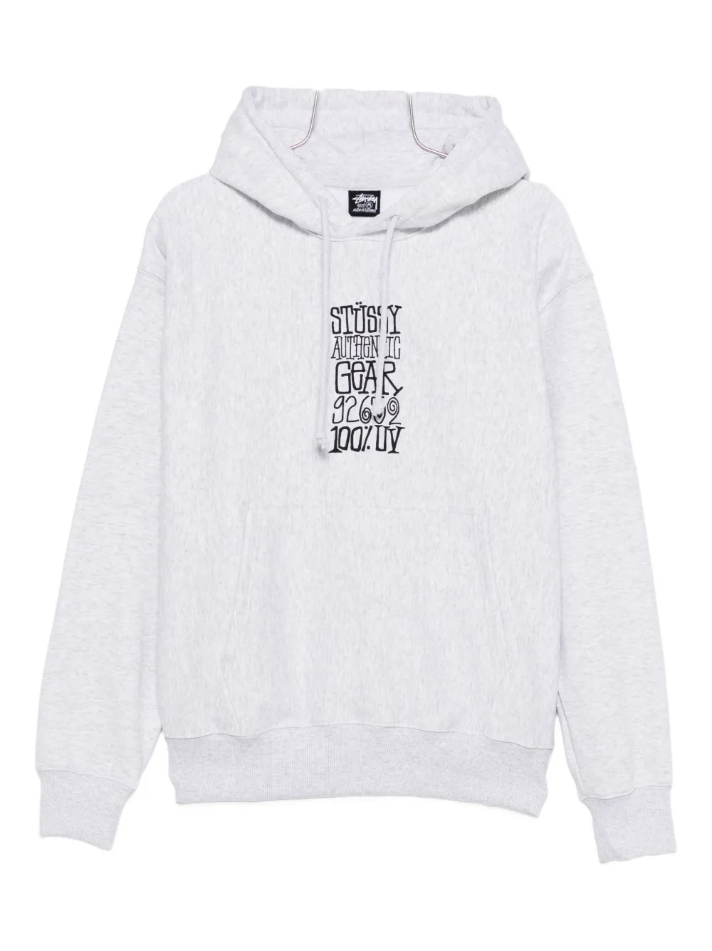 

Худи из хлопкового материала Stüssy, серый