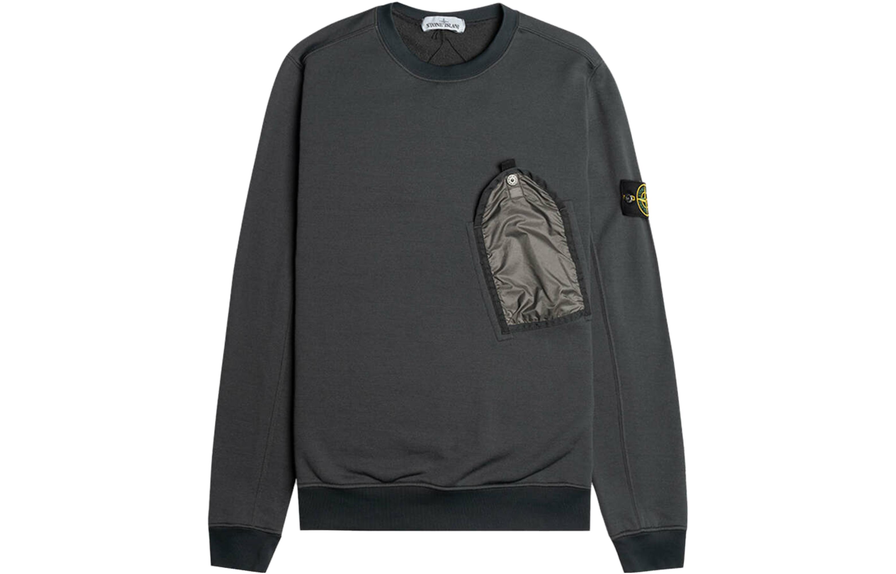Свитшот мужской дымчато-серый микс цвет STONE ISLAND — фото 2