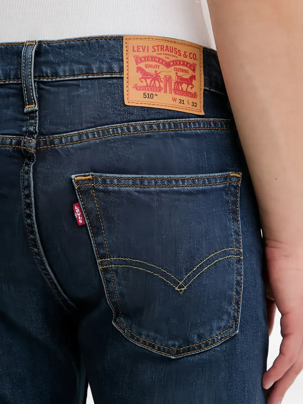 Узкие джинсы из денима Levi'S, синий — фото 4