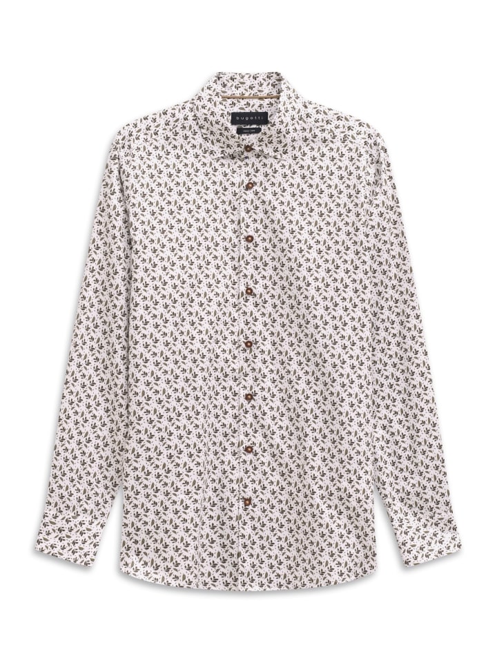 

Повседневная рубашка с длинными рукавами, цвет 150-белый Bugatti