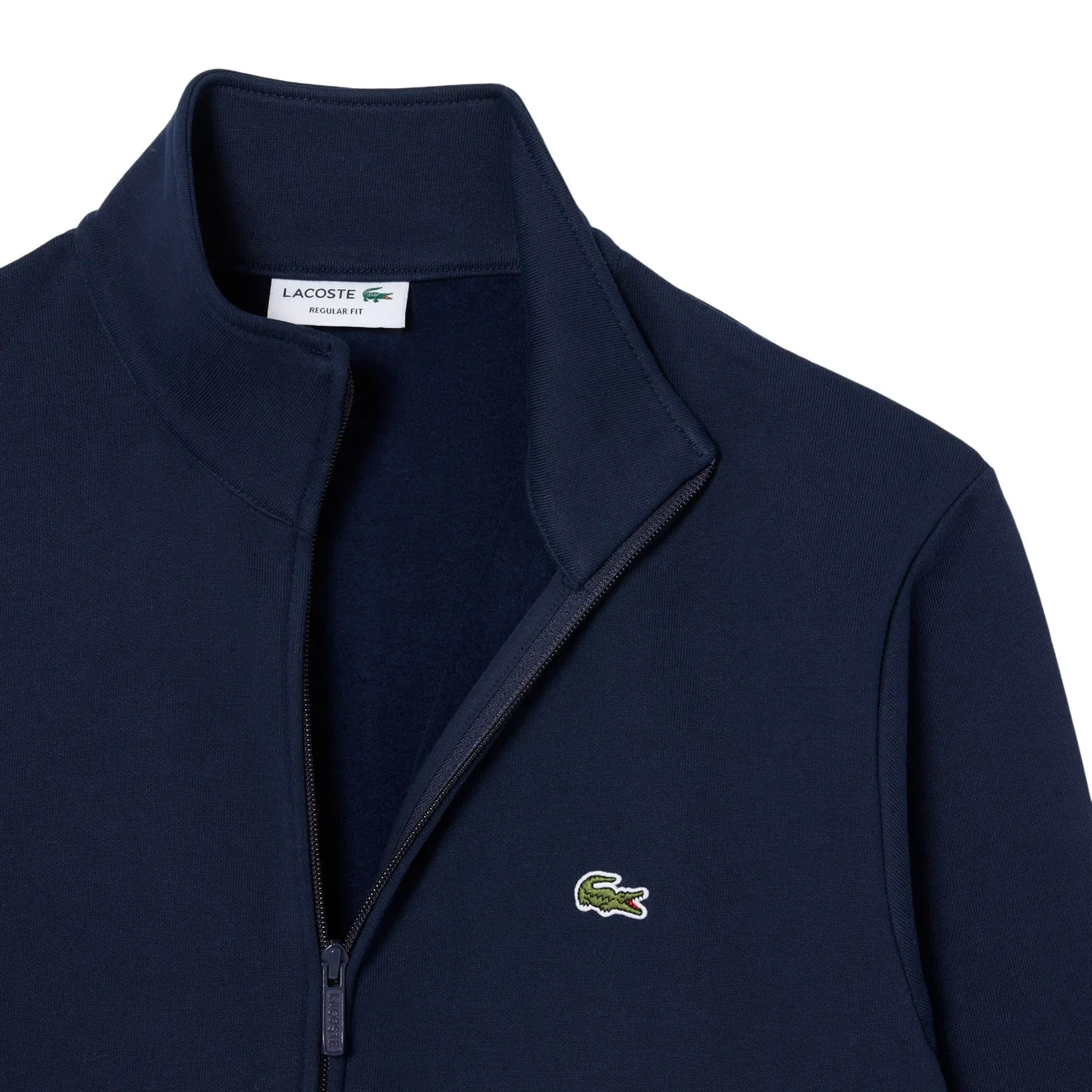 Мужская оверсайз флисовая кофта на молнии Lacoste, Dark Blue — фото 2