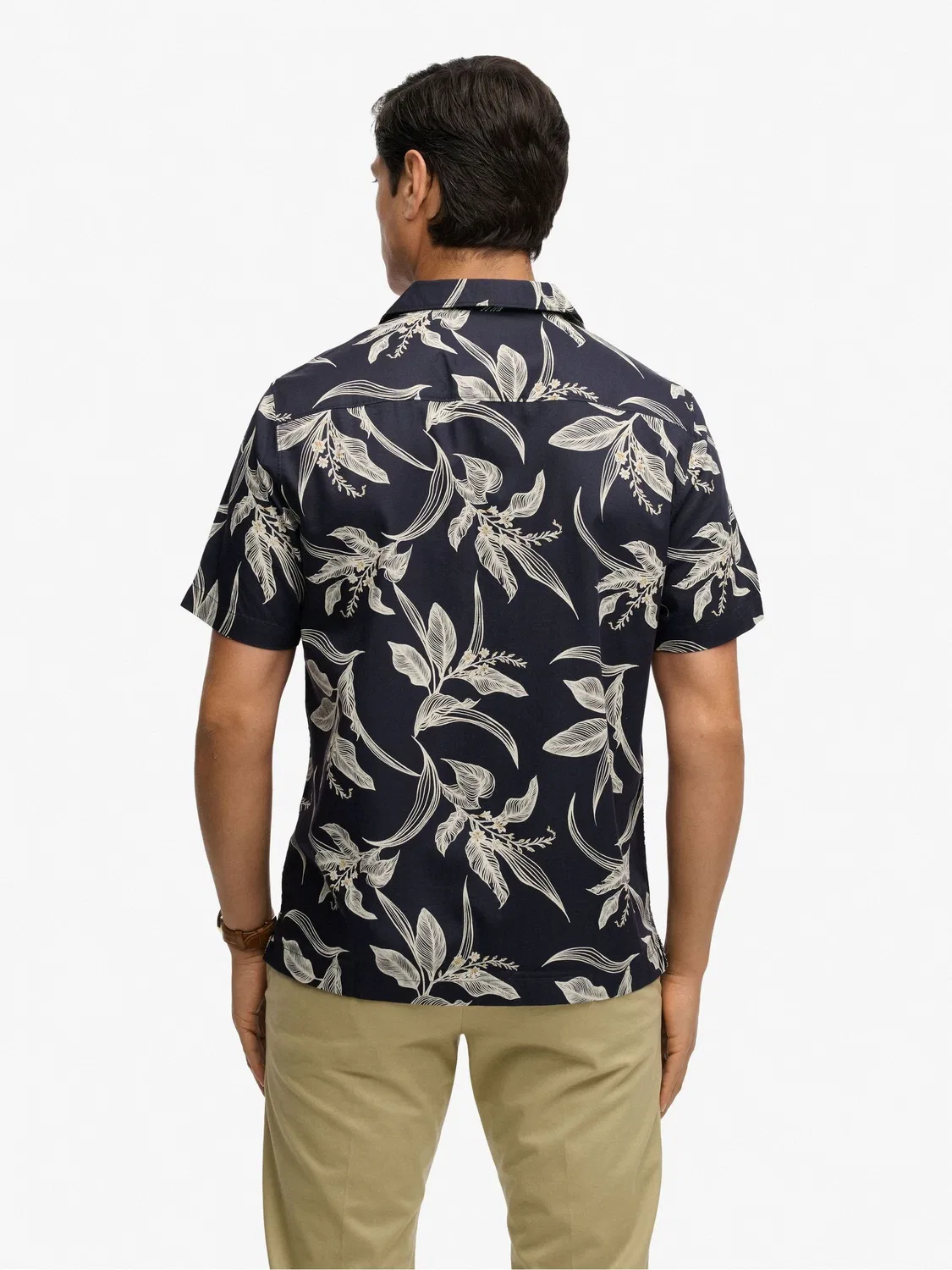 Рубашка с коротким рукавом Superdry Hawaiian Print, темно-синий — фото 3