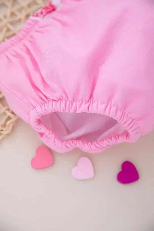 Детские трусики для девочек хлопковые Basics Bebelove, Pink — фото 4