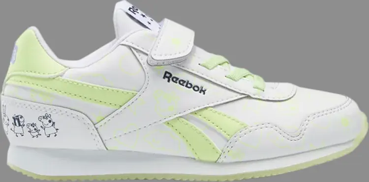 

Кроссовки peppa pig x royal classic jogger 3 j 'glow in the dark' Reebok, белый