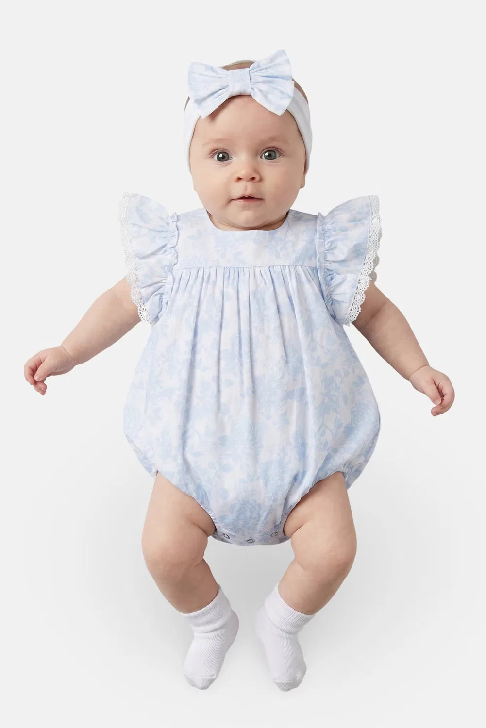 Боди-комбинезон с цветочным принтом 2 предмета Baby Essentials, цветочный