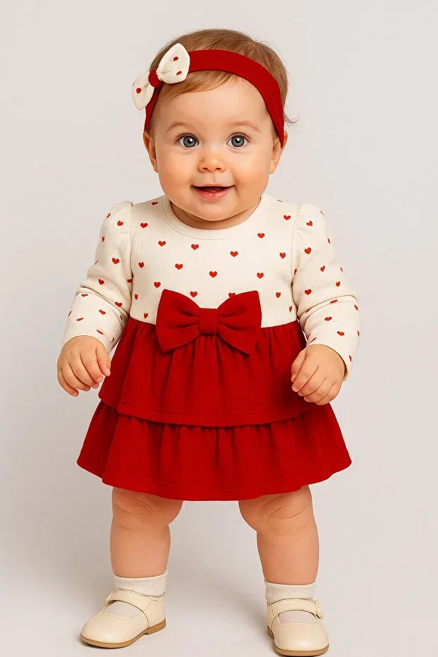 Детский комплект для девочек с принтом Chicsy Baby, Red