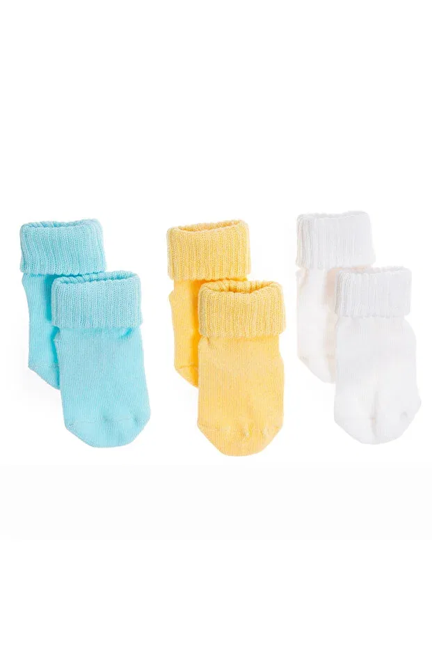 Детские носки для мальчиков набор 3 шт Curly Socks Ebebek Hello Baby, White