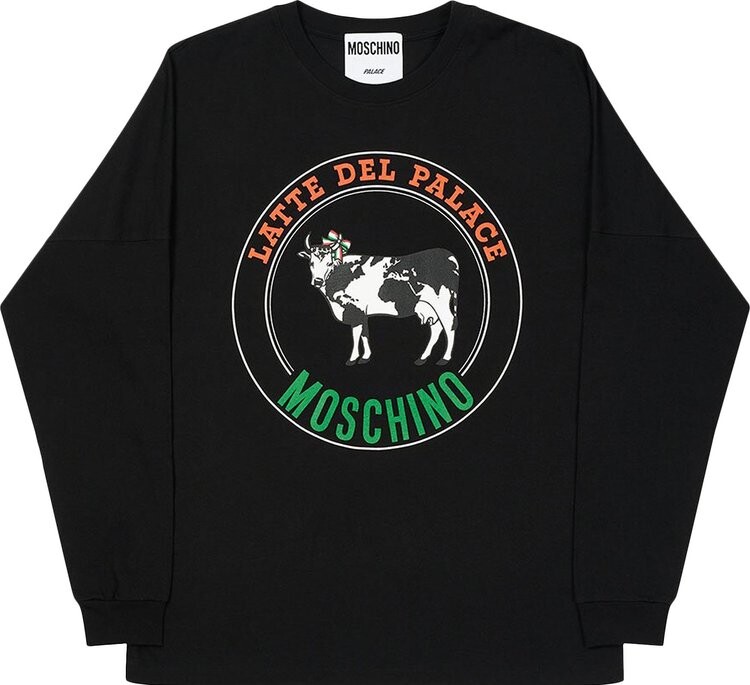 

Лонгслив Palace x Moschino Cow Long-Sleeve 'Black', черный