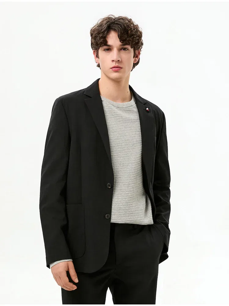 Блейзер летний, легкий полиэстер TOMMY HILFIGER, Black