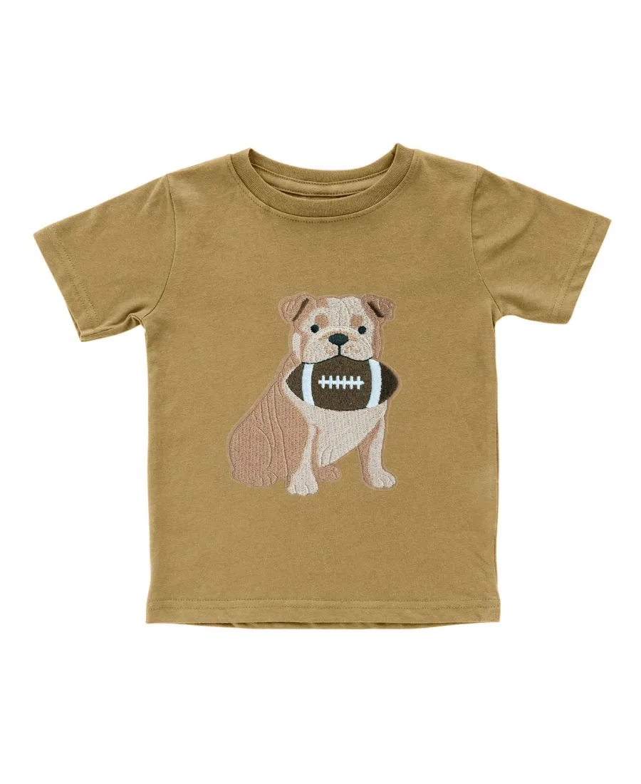 Футболка с длинным рукавом с принтом Bulldog Football Patch Sweet Wink, Mocha