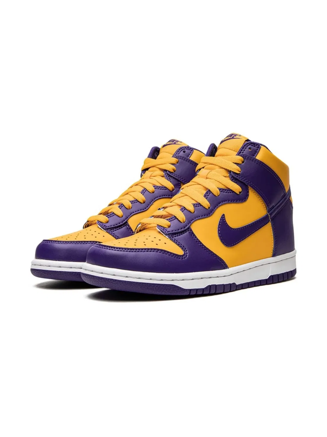 Кроссовки Dunk High "Лейкерс" Nike, желтый/фиолетовый — фото 2