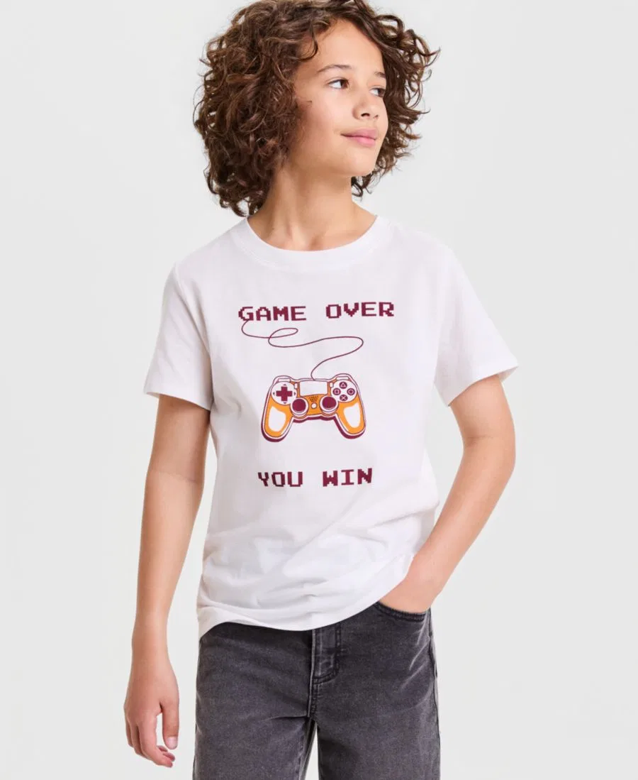 Футболка с игровым принтом Game Over Epic Threads, Angel White