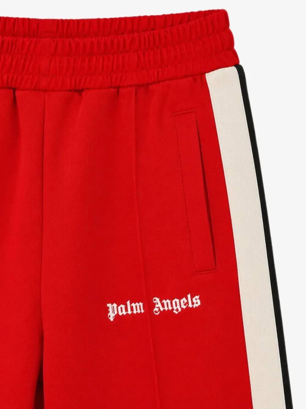 Спортивные брюки с логотипом и боковыми полосками Palm Angels Kids, красный — фото 3