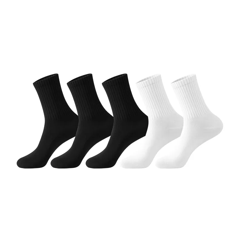 Детские гольфы с принтом [5 Pack] Black 3+White 2 MIIOW