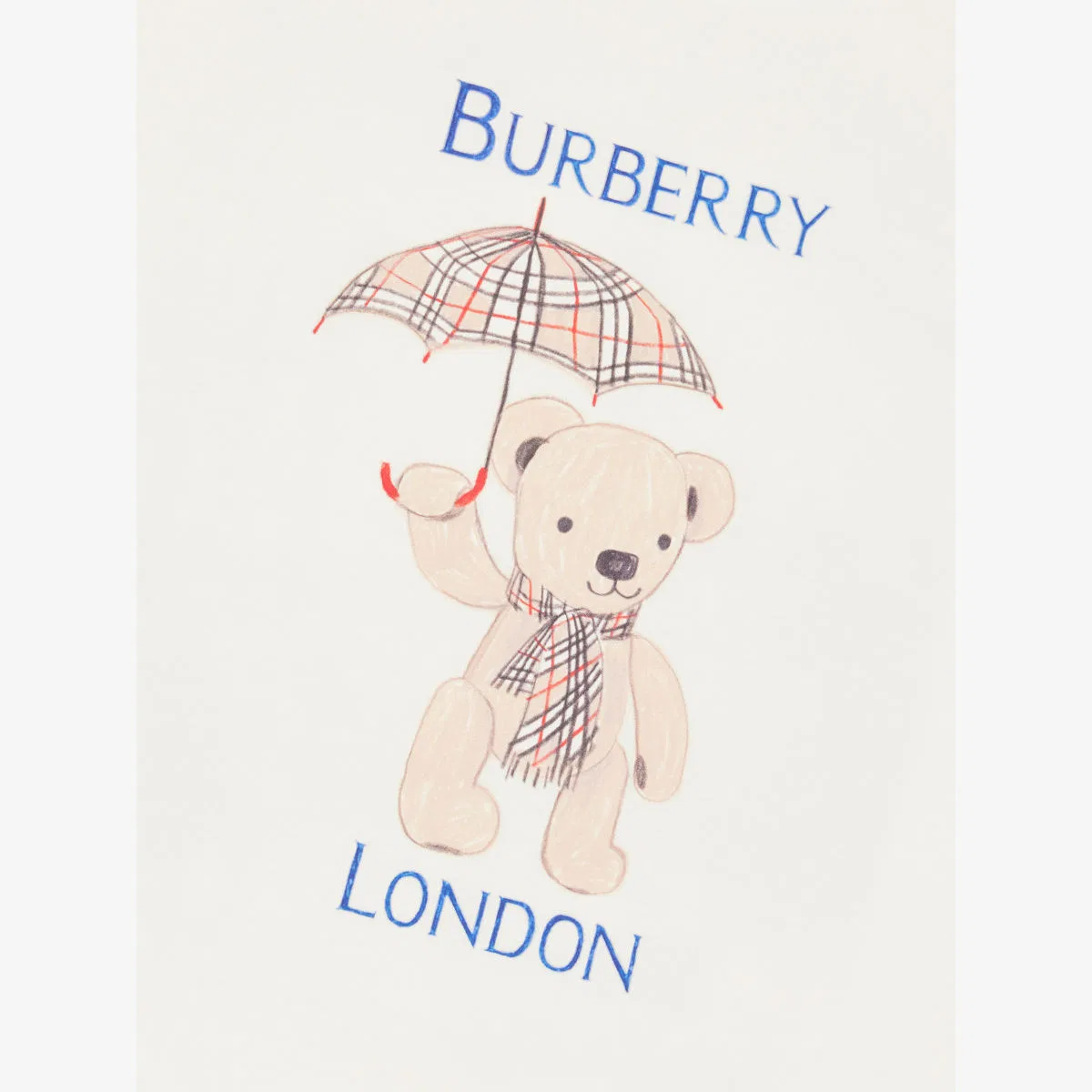 Хлопковая футболка с изображением лондонского медведя, возраст 4-14 лет Burberry, белый — фото 2