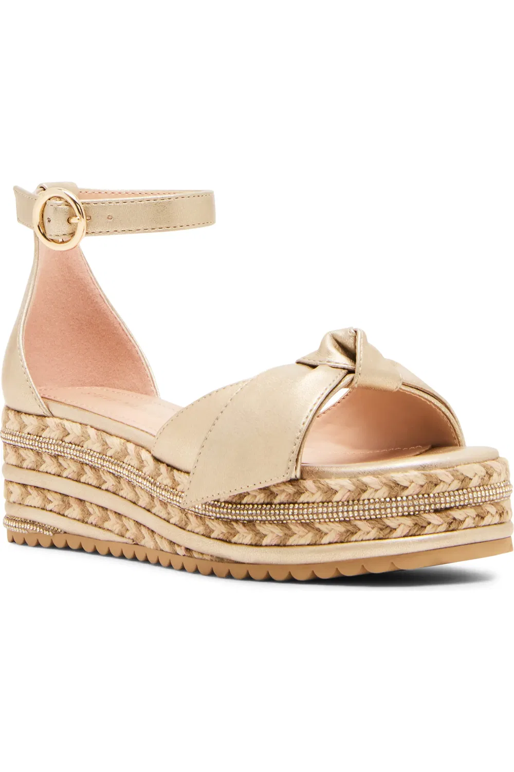 Детские сандалии на платформе с ремешком на щиколотке Lucille Steve Madden, Gold