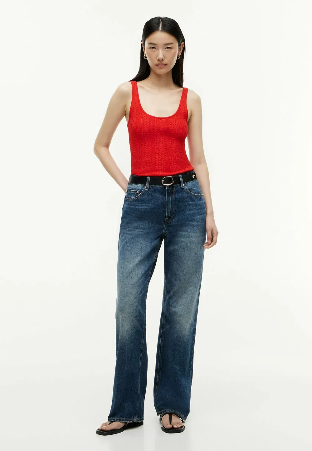 Топ-Майка с вырезом-лодочкой от Pointelle Tommy Hilfiger, Fire Red — фото 2