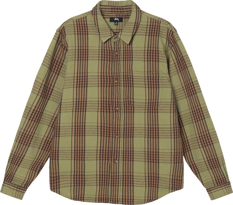 

Рубашка Stussy Laguna Plaid Shirt 'Olive', зеленый