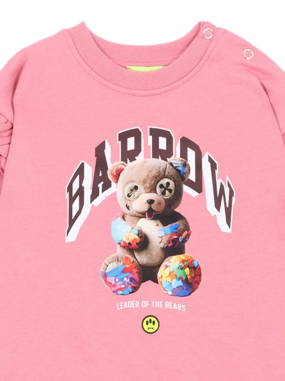 Спортивный костюм с рюшами и плюшевым мишкой Barrow Kids, розовый — фото 3