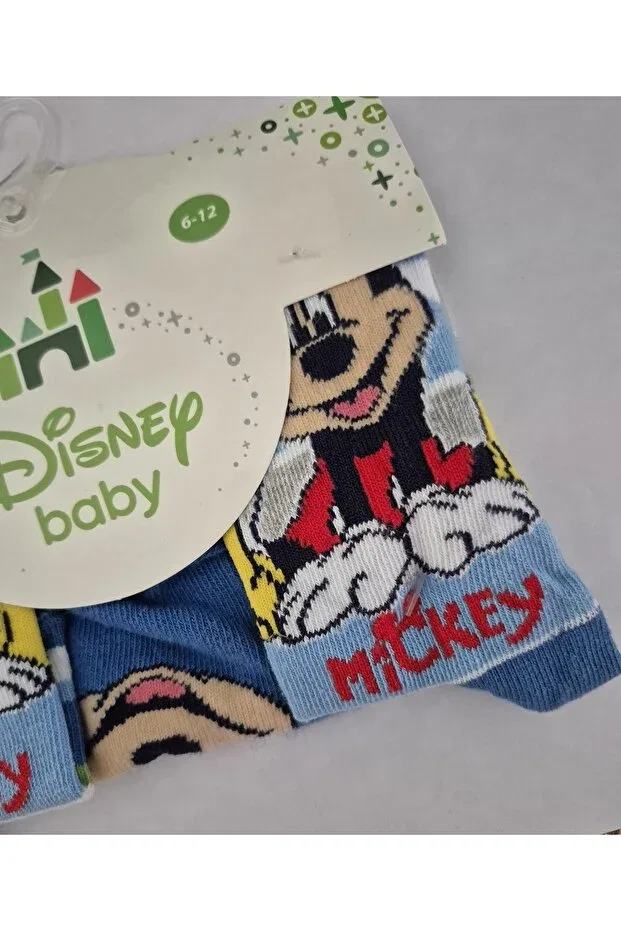 Детские колготки для мальчиков с принтом Mickey Mouse Baby Boy, Disney Baby, Blue — фото 2