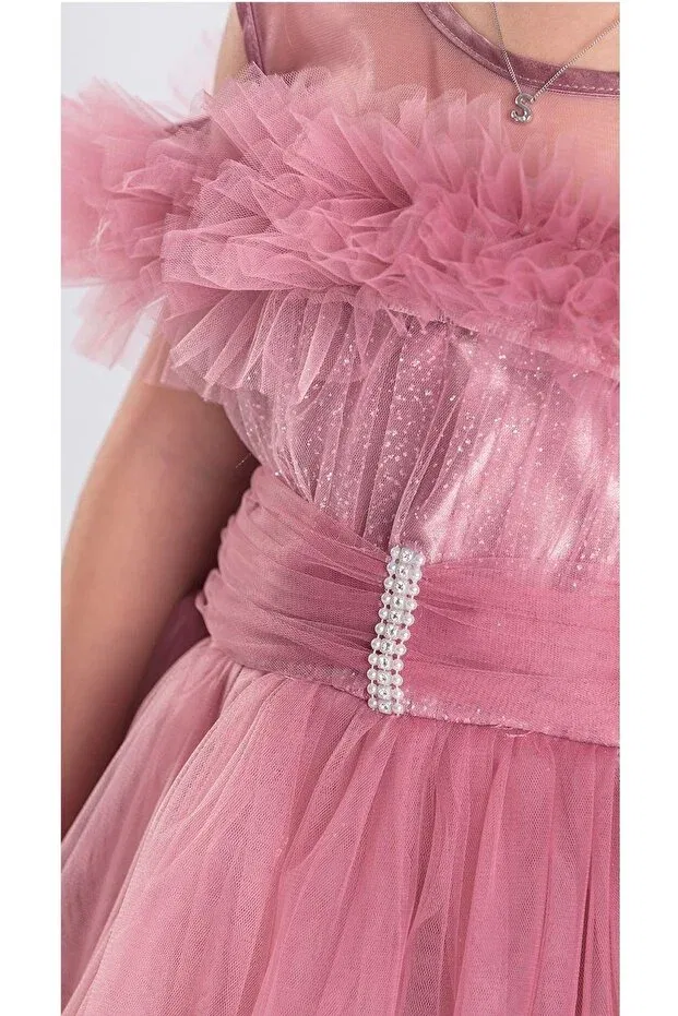 Детское платье для девочек шифоновое Mnk Baby&Kids, Pink — фото 4