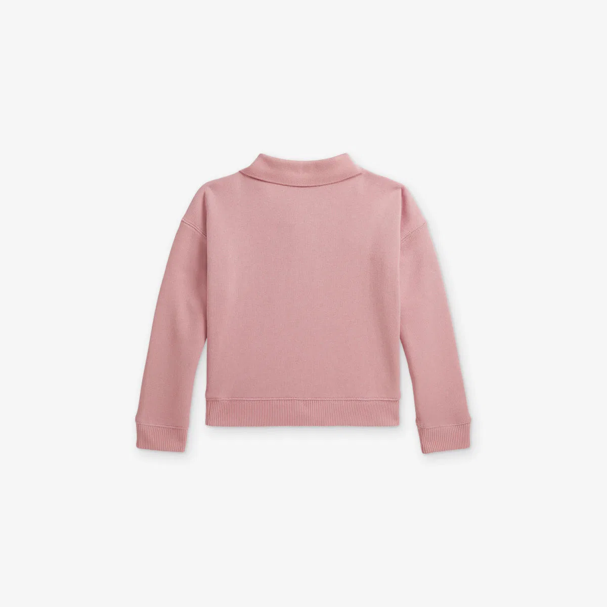 Детская хлопковая махровая толстовка-поло с вышитым логотипом Polo Ralph Lauren, розовый — фото 2
