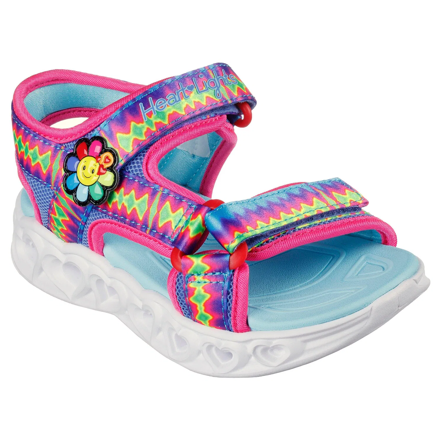 Детские сандалии для девочек с подсветкой Heart Lights Miss Vibrant Skechers, Роза Роза BLAU — фото 2